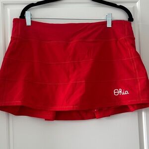 Women's Lululemon Ohio State Pace Rival Skort sz 12